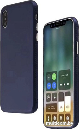 Чехол для телефона Case Deep Matte v.2 для Apple iPhone X (фирменная уп, синий)