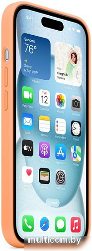 Чехол для телефона Apple MagSafe Silicone Case для iPhone 15 Plus (апельсиновый сорбет)