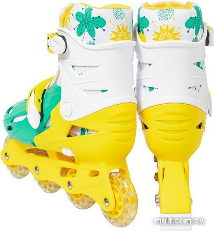 Роликовые коньки Ricos Kudo PW-128 L (р. 39-42, бирюзовый/желтый)