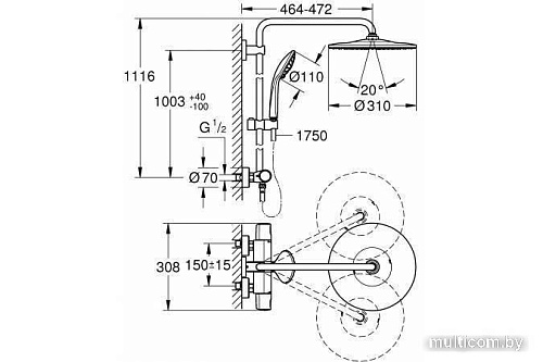 Душевая система Grohe Euphoria System 26723000