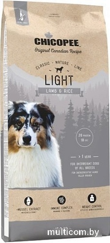 Сухой корм для собак Chicopee CNL Adult Light Lamb & Rice 15 кг