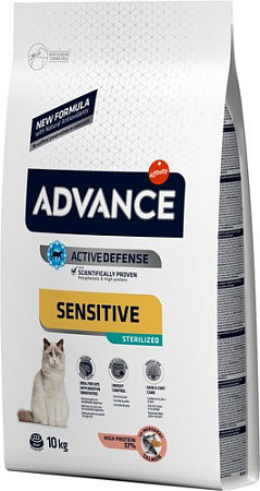 Сухой корм для кошек Advance Sterilized Sensitive Salmon 10 кг