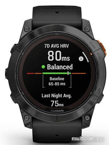 Умные часы Garmin Fenix 7X Pro Solar (сланцево-серый/черный)
