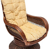 Кресло-качалка TetChair Andrea Relax Medium с подушкой (античный орех/рубчик кремовый)