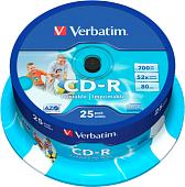 CD-R диск Verbatim AZO Printable 700Mb 52x 43439 (CakeBox, 25 шт.)