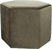 Пуфик Brioli Сота (в10 серо-коричневый)