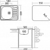 Кухонная мойка Ukinox Комфорт COM580.480 --GT6K 2L-
