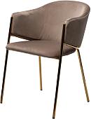Стул с подлокотниками M-City Dill 629M05106 (bluvel-40 beige велюр/золотой)