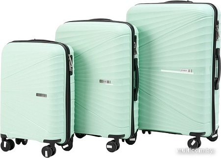 Комплект чемоданов Pride PP-9702 (3шт, мятный)