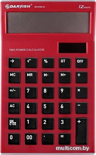 Бухгалтерский калькулятор Darvish DV-2725-12R (красный)