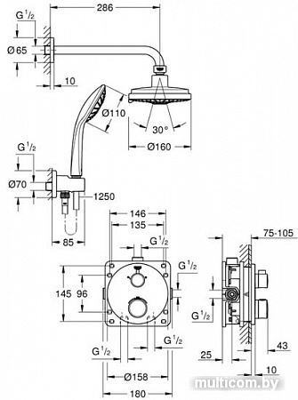 Душевая система Grohe Grohtherm 34735000