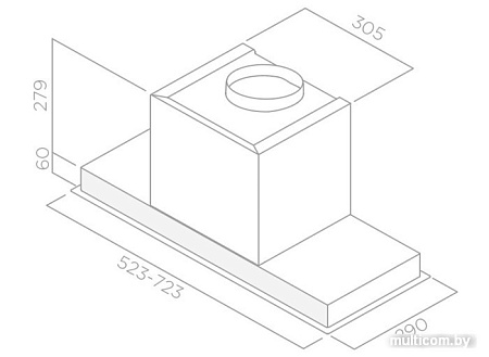 Кухонная вытяжка Elica HIDDEN IXGL/A/90