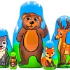 Развивающая игра Брестская Матрешка Лесные животные (набор 5 шт)