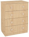 Комод Polini Kids Simple с 4 ящиками 0001301.30 (натуральный)