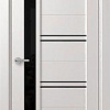 Межкомнатная дверь Юркас Deform D19 ДО 70x200 (дуб шале снежный/lacobel черный)