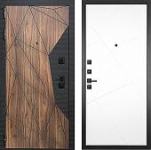 Металлическая дверь Двери Гранит Континент 029 205x86 (коричневый/белый, левый)