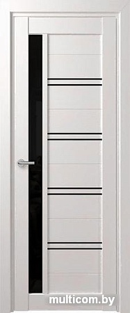 Межкомнатная дверь Юркас Deform D19 ДО 70x200 (дуб шале снежный/lacobel черный)