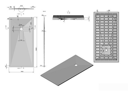 Душевой поддон Vincea VST-4SR9018W 180x90