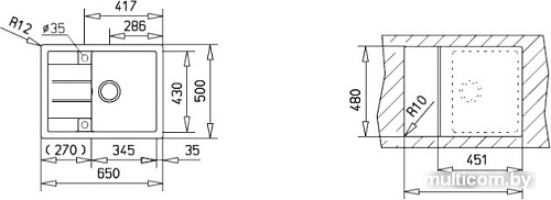Кухонная мойка TEKA Astral 45 B-TG Шоколад [40143512]