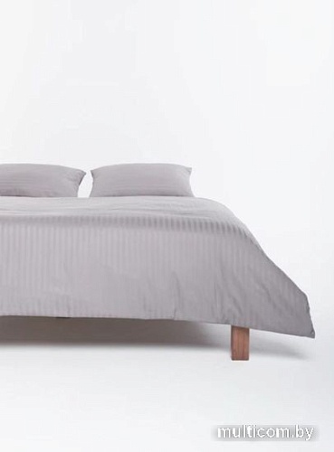 Постельное белье GoodNight Pure Страйп-сатин 1.5сп 417434 (серый)