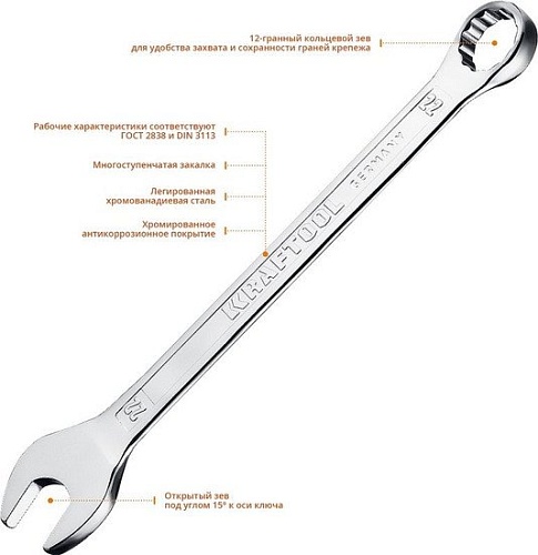 Набор ключей KRAFTOOL 27079-H12_z01 (12 предметов)