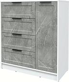 Тумба Интерлиния Концепт Тренд КТ-Т90 (белый платинум/керамика)