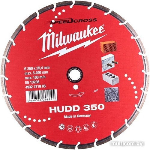 Отрезной диск алмазный Milwaukee 4932471985