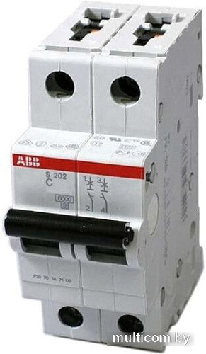 ABB S 202 2P С 16А 6кА 2M 2CDS252001R0164