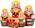 Развивающая игра Брестская Матрешка С колосками и васильками (набор 7 шт)