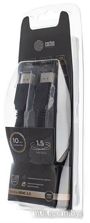 Кабель CACTUS HDMI - HDMI CS-HDMI.2-1.5 (2.5 м, черный)