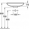 Умывальник Villeroy &amp; Boch Loop &amp; Friends 58.5x38 (5151 01)