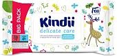 Влажные салфетки Kindii Delicate Care с экстрактом алоэ вера и аллантоином (100 шт)