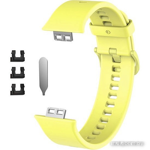 Ремешок Rumi силиконовый для Huawei Watch FIT, Watch FIT Elegant (желтый)