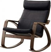 Кресло-качалка Ikea Поэнг (коричневый/смидиг черный) 692.515.95
