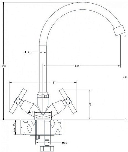 Смеситель Esko Zurich ZH 519