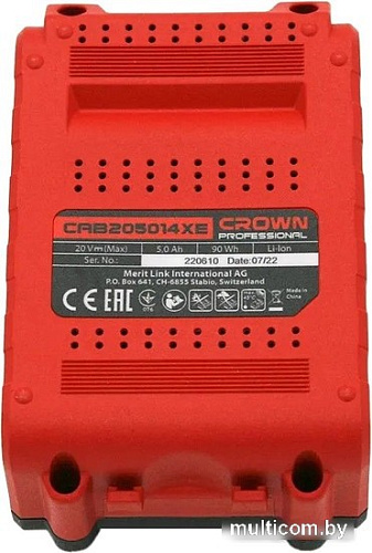 Аккумулятор Crown CAB205014XE (20В/5 Ач)