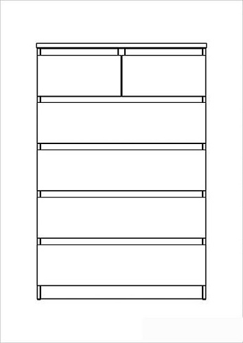 Комод Mio Tesoro Мальта 6 ящиков 80x121 2.05.02.100.3 (дуб сонома)