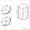 Душевой уголок Adema Glass Line MD2142-80 (тонированное стекло)