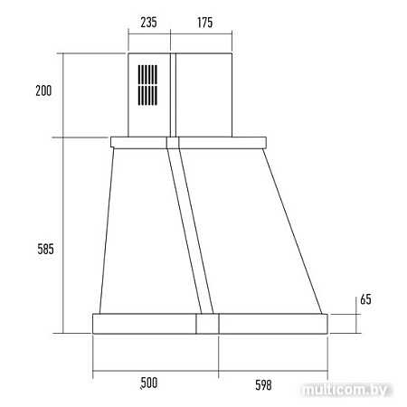 Кухонная вытяжка KUPPERSBERG T 669 BOR Bronze