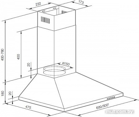 Кухонная вытяжка Graude DHP 50.0 W