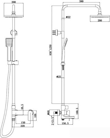 Душевая система Bravat Real F6333367CP-A-RUS