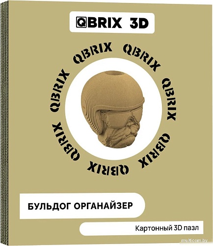 3Д-пазл QBRIX Бульдог Органайзер 3D 20005