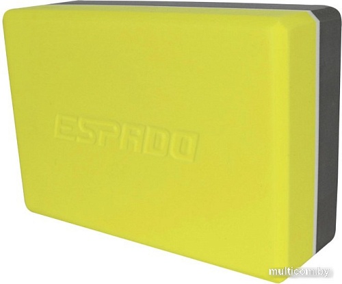 Блок для йоги Espado ES2722 (серый/желтый)