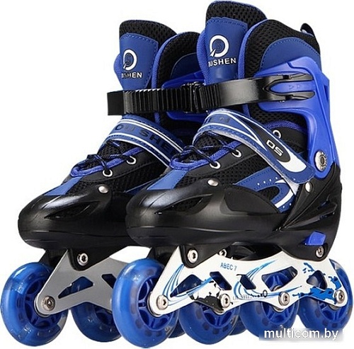 Роликовые коньки Ricos OG3354L с комплектом защиты (р. 32-37, синий)