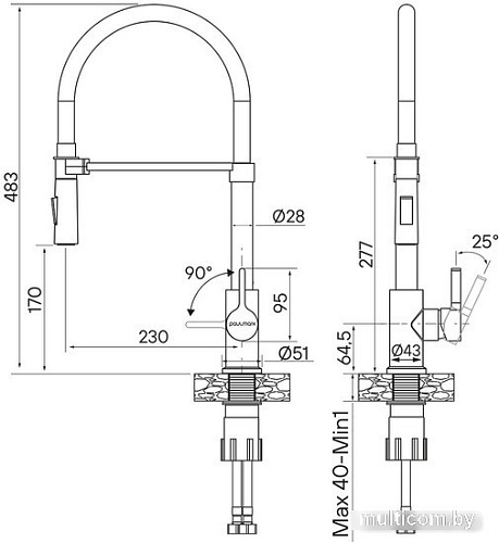 Смеситель Paulmark Halt Ha214021-431