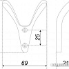 Крючок мебельный Boyard Senator K212BL.2