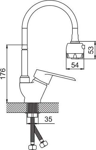Смеситель Potato Р5809-2G