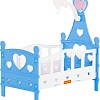 Кроватка для кукол Полесье сборная №3 62055 (6 элементов, голубой/белый)