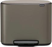 Brabantia Bo Pedal Bin 3 x 11л (платиновый)