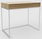 Туалетный столик без зеркала Hype Mebel Авелин 70x40 (белый/дуб галифакс натуральный)